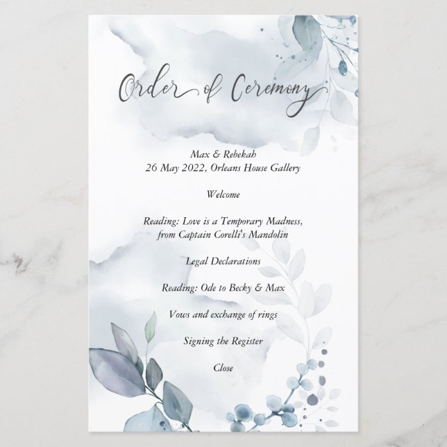 Ceremony Wispy Dusty Blue Foliage (Framsida)