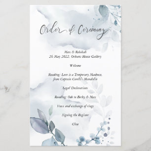 Ceremony Wispy Dusty Blue Foliage