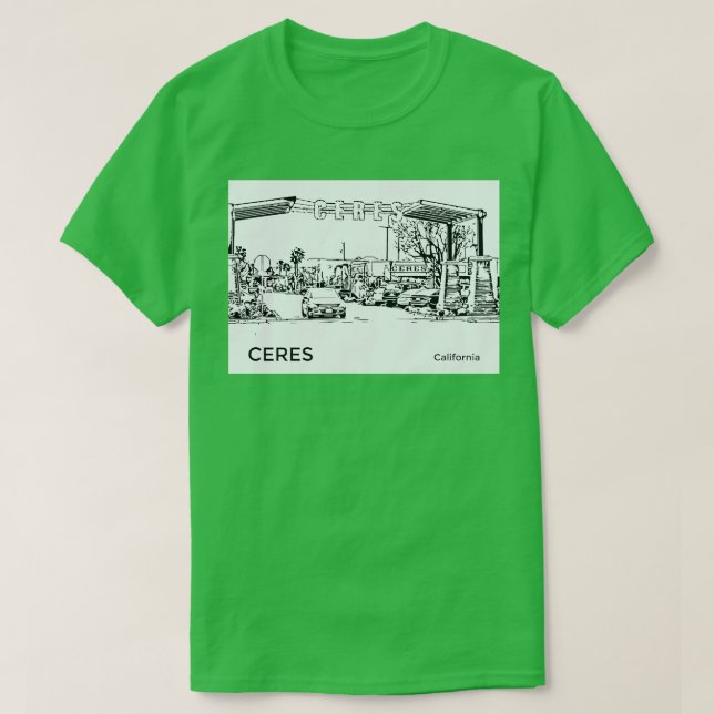 Ceres California TShirt T Shirt (Design framsida)