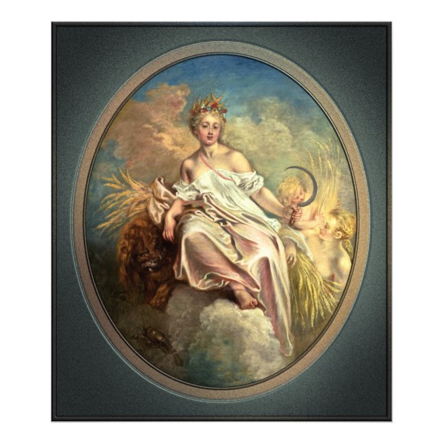 Ceres (sommaren) av Antoine Watteau Fototryck (Framsidan)