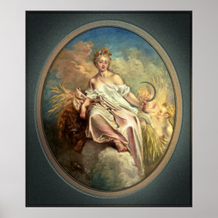 Ceres (sommaren) av Antoine Watteau Poster