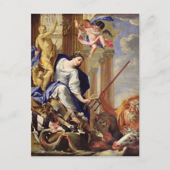 Ceres Vanquishing the Attributes of Krig Vykort (Framsida)