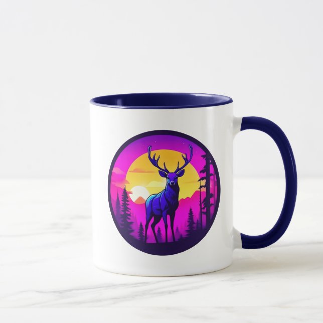Cerf majestueux au crépuscule. mugg (Höger)