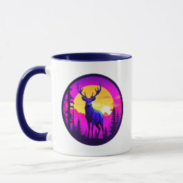 Cerf majestueux au crépuscule. mugg