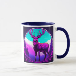 Cerf mystique dans un décor futuriste. mugg