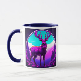 Cerf mystique dans un décor futuriste. mugg