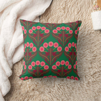 Cerise Art nouveau Dandelions Dekorativ kudde