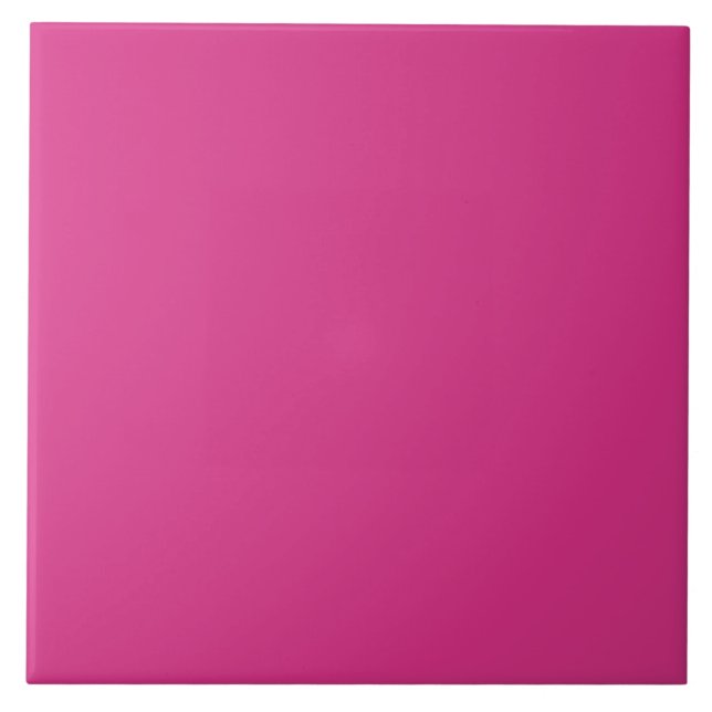 Cerise Bright Fuchsia Rosa Panel Kakelplatta (Framsidan)