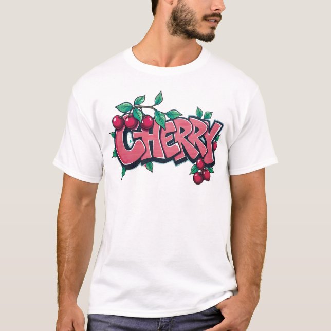 cerise, cherrygraffiti, fruit, street art, urban t shirt (Framsida)