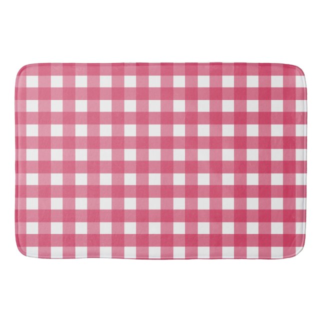 Cerise gingham badrumsmatta (Framsidan)