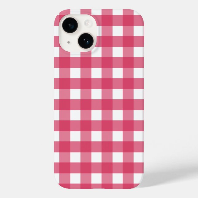 Cerise gingham Fodral-Mate iphone case (Baksida)