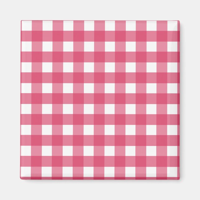 Cerise gingham magnet (Framsidan)