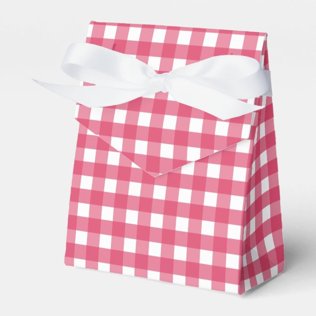 Cerise gingham presentaskar (Framsidan Sidan)