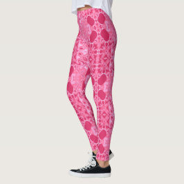 Cerise Lacy Mönster Leggings
