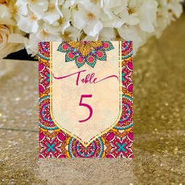 Cerise mandala rangoli bordsnummer