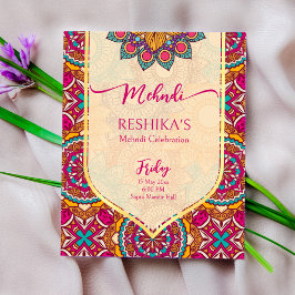 Cerise mandala rangoli mehndi budgetinbjudan