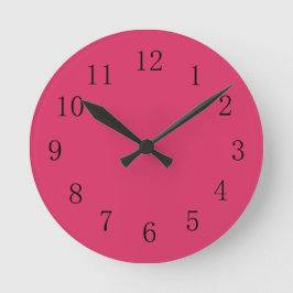 Cerise Red Kitchen Wall Clock Rund Klocka