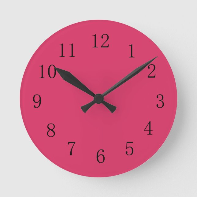 Cerise Red Kitchen Wall Clock Rund Klocka (Framsida)