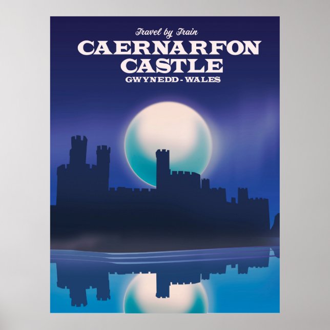 Cernarfon Castle, Gwynedd Wales reseaffisch Poster (Framsidan)