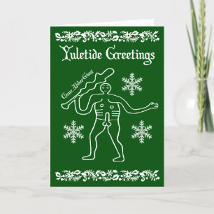 Cerne Abbas jätten, Yuletide, jul Helgkort