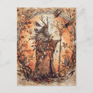 Cernunnos Celtic Horned God Nature Vykort