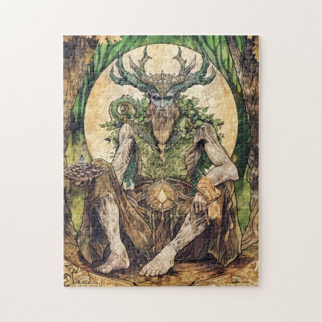 Cernunnos  keltisk hornad naturgud pussel (Vertikal)