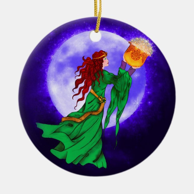 Cerridwen Celtic Wiccan Yule Ornament (Framsidan)