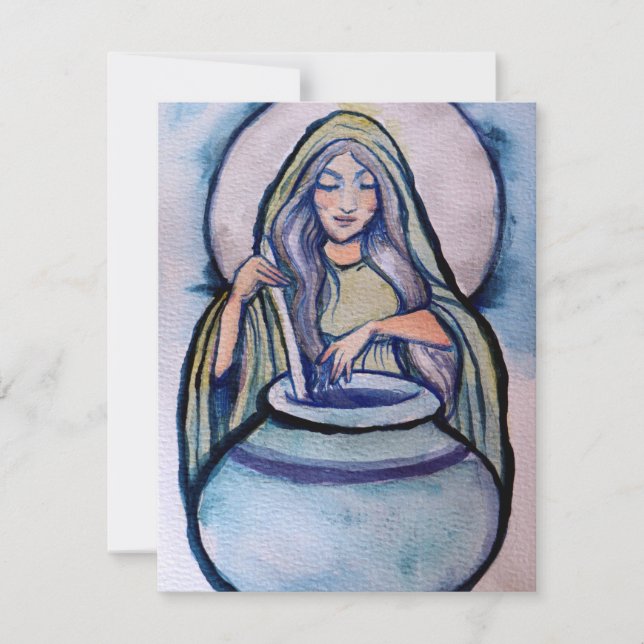 Cerridwen Crone Häxa                              Julkort (Framsida)