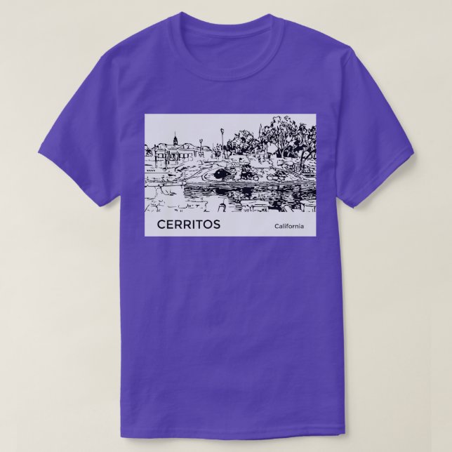 Cerritos California TShirt T Shirt (Design framsida)