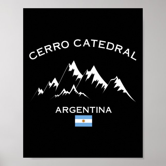 Cerro Catedral Argentina Ski Resort Andes Mountain Poster (Framsidan)