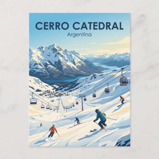 Cerro Catedral Argentina Vykort (Framsida)