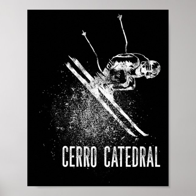 Cerro Catedral Mountain Argentina Utförsåkning  Poster (Framsidan)