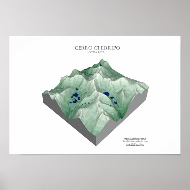 Cerro Chirripo, Costa Rica Poster (Framsidan)