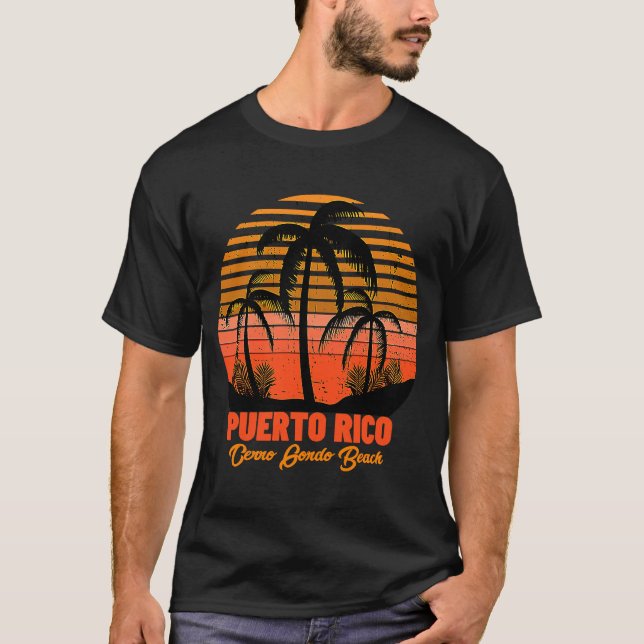 Cerro Gordo Beach Puerto Rico T Shirt (Framsida)