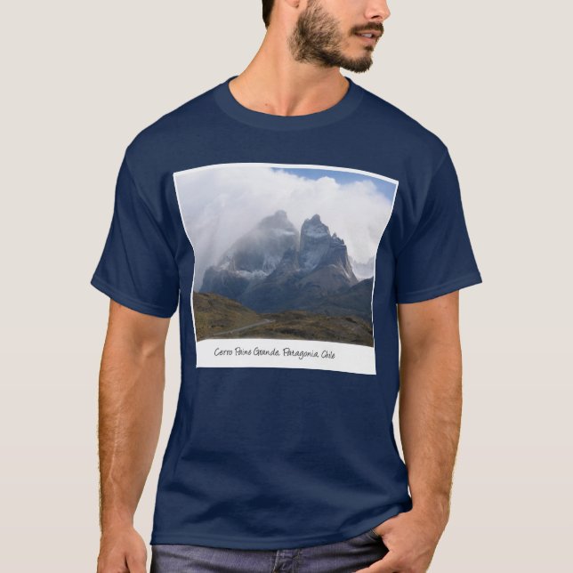 Cerro Paine Grande, Mountains, Patagonia, Chile T Shirt (Framsida)