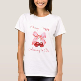 Cerry & Coquette Rosa Bow Mamma to be Gravid T Shirt