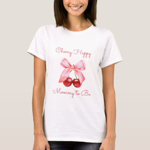 Cerry & Coquette Rosa Bow Mamma to be Gravid T Shirt