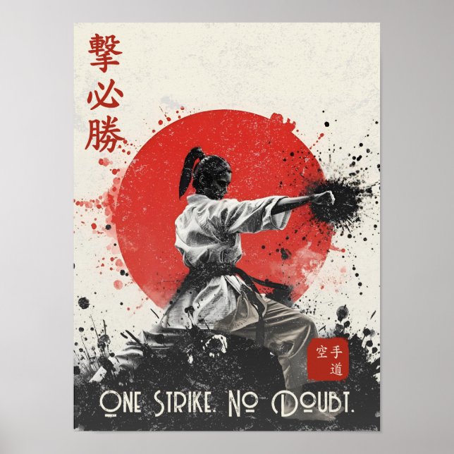 Certain Victory Traditional Karate Strike Art Poster (Framsidan)