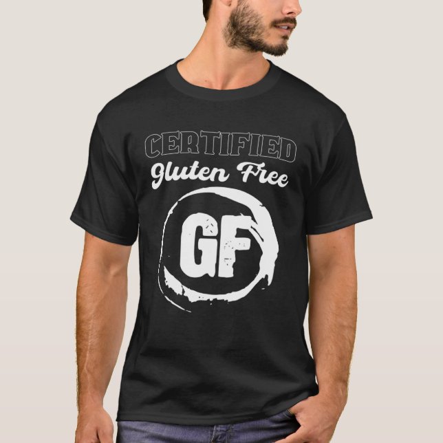 Certfied Gluten Free Vegetarian T Shirt (Framsida)