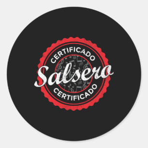 Certificado Salsero Funny Salsa Dancing Runt Klistermärke
