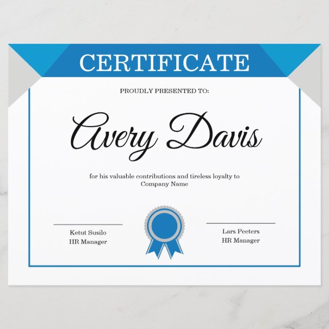 Certificate of Appreciation Template (Framsida)