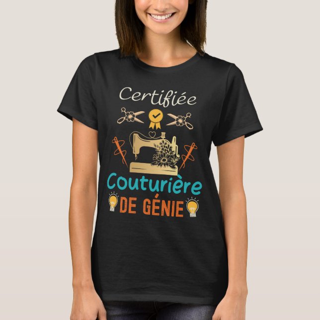 certifié couturière de génie 1 t shirt (Framsida)