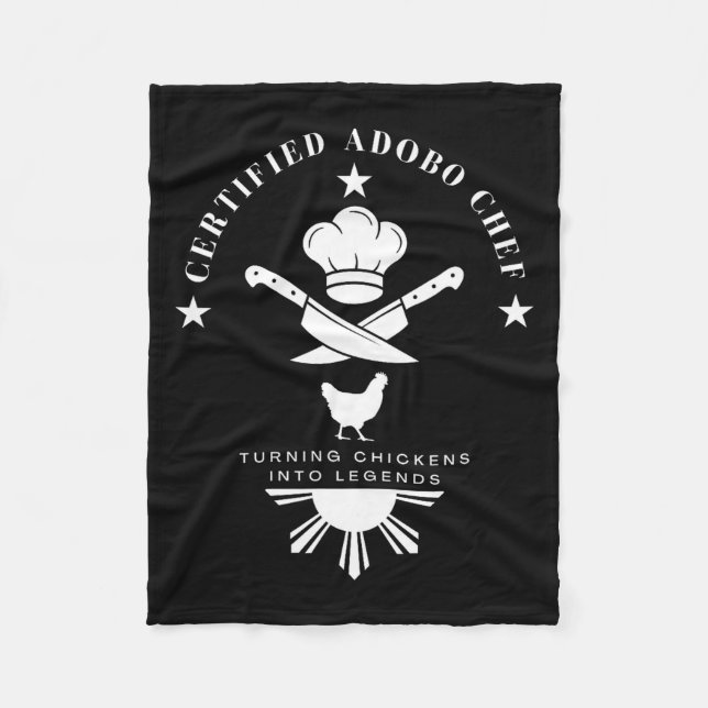 Certified Adobo Chef New Filino Graphics Statement Fleecefilt (Framsidan)