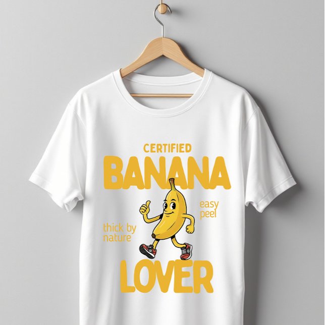 Certified Banana Lover Funny Fruit Pun Humor T Shirt (Skapare uppladdad)