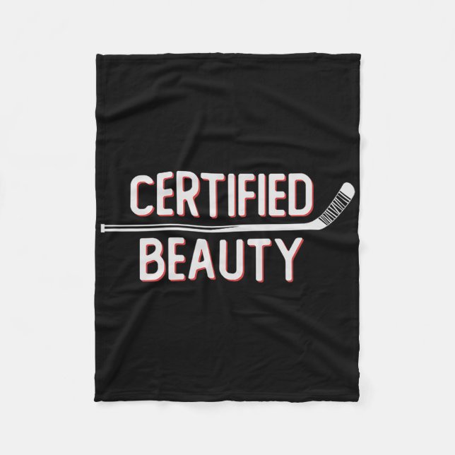 Certified Beauty Funny Ice Hockey Slang Wheel Snip Fleecefilt (Framsidan)