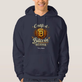 Certified Bitcoin Believer Hoodie – Anpassat Namn