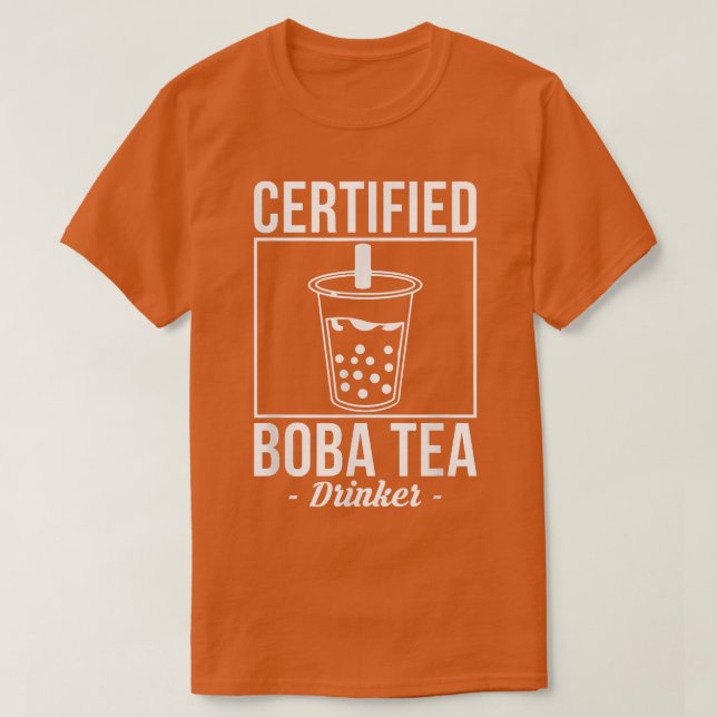 Certified Boba Tea Drinker Bubble Tea  T Shirt (Design framsida)