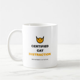 Certified Cat Distraction Funny Cat Mug Kaffemugg