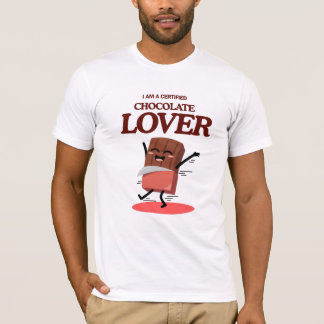 Certified Chocolate Lover | Funny Chocolate Design T Shirt