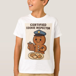 Certified Cookie Inspector Gingerbread Man T Shirt